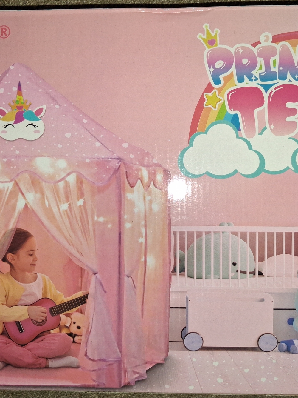 Pink Princess Play Tent for Kids - Magical Unicorn Canopy
